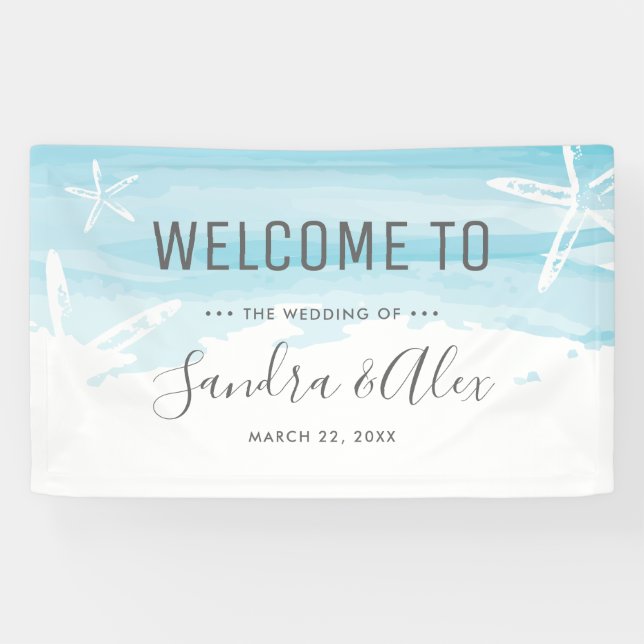 Wedding Welcome Beach Banner (Horizontal)