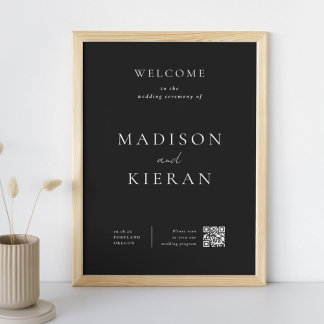 Wedding Welcome Ceremony QR Code Sign