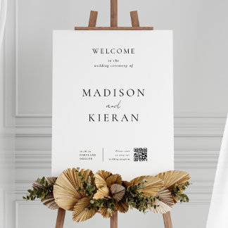 Wedding Welcome Ceremony QR Code Sign