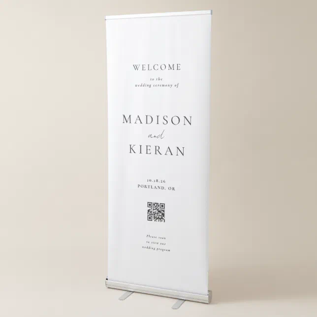 Wedding Welcome Ceremony QR Code Sign | Zazzle