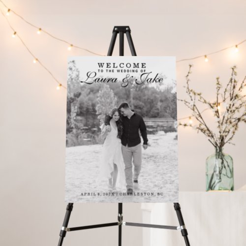 Wedding Welcome Couples Script Photo Sign