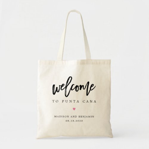 Wedding Welcome EDITABLE COLOR Brushed Charm BCC Tote Bag