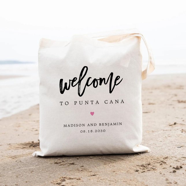 Wedding Welcome EDITABLE COLOR Brushed Charm BCC Tote Bag (Creator Uploaded)
