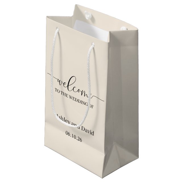 Wedding Welcome Gift Bag (Front Angled)