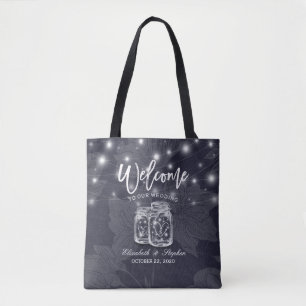 Wedding Welcome Gift Bags Mason Jars String Lights