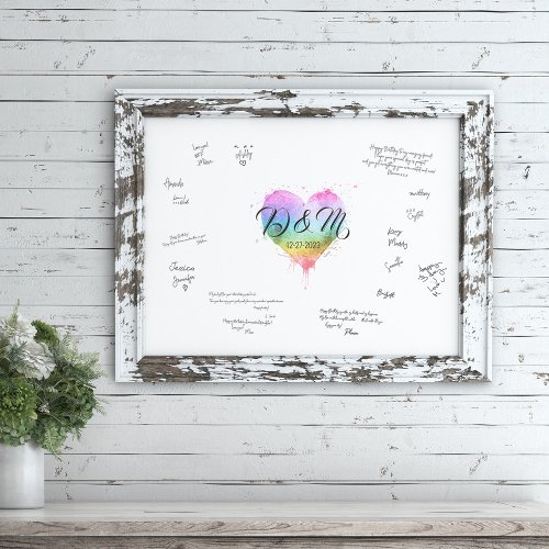 Wedding Welcome Guestbook Rainbow LGBT Pride Sign