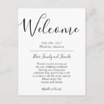 Wedding Welcome Itinerary Note Favor Bag Tag Enclosure Card at Zazzle