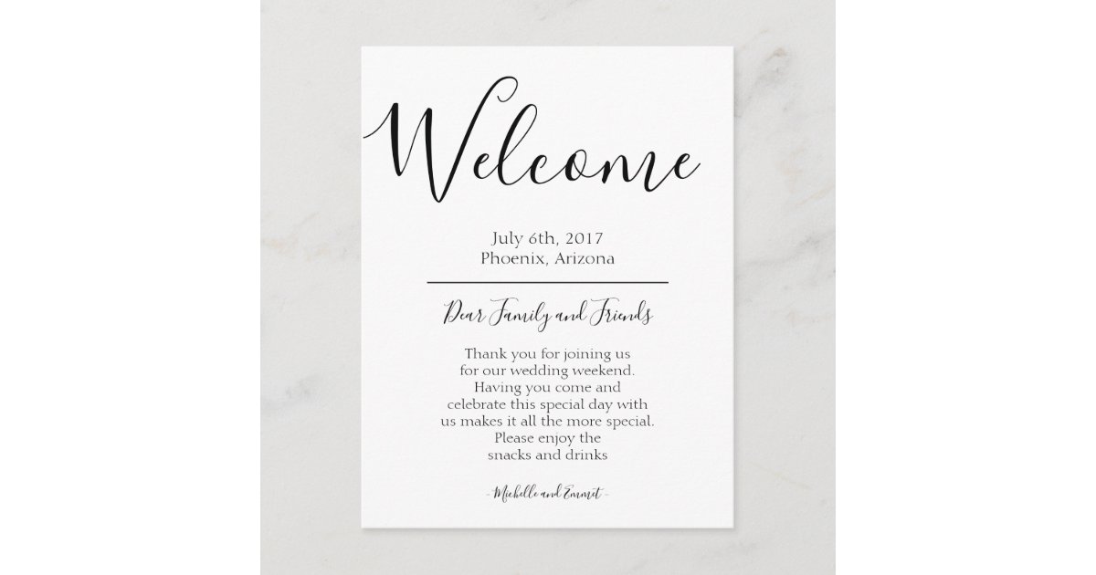 Wedding Itinerary Cards Template, Wedding Welcome Bag Tags