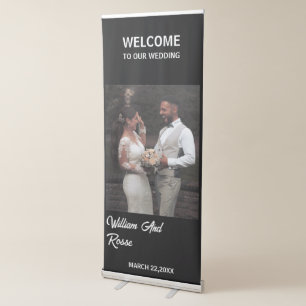 Wedding Welcome large photo Roll Up Custom logo Retractable Banner