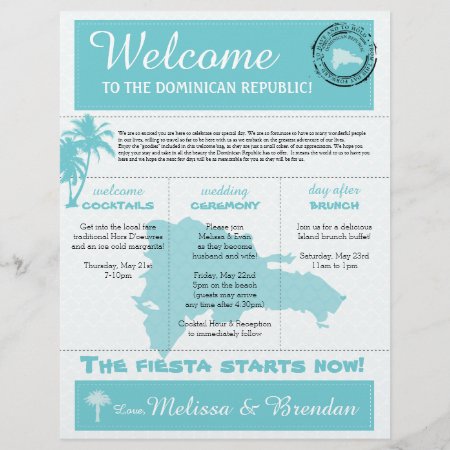 Wedding Welcome Letter For Dominican Republic