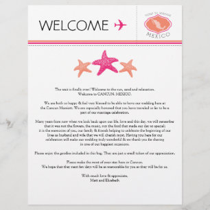 Wedding Welcome Letter for Mexico