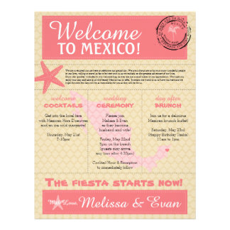 Wedding Welcome Letter for Mexico Letterhead