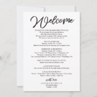 Wildflowers Wedding Welcome bag letter Flyer