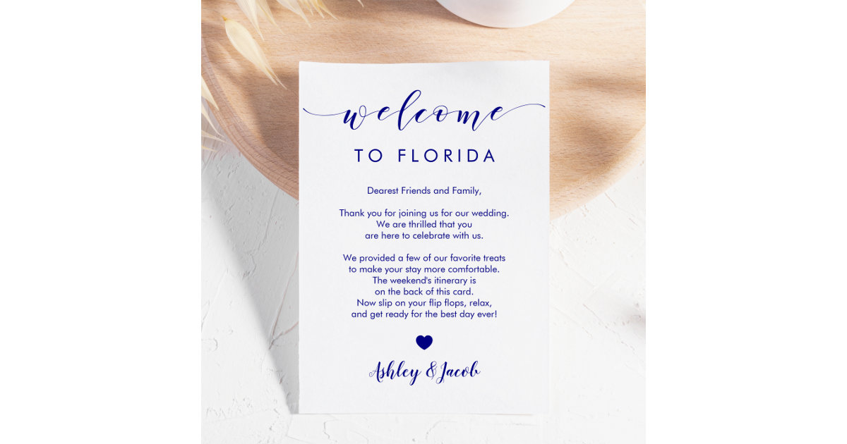 Wildflowers Wedding Welcome bag letter Flyer