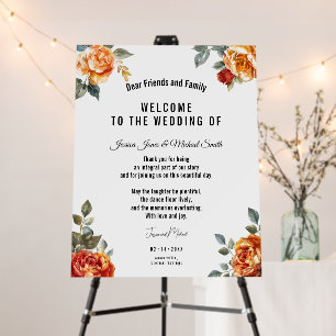 Wedding Welcome  Marble Dreams Foam Board