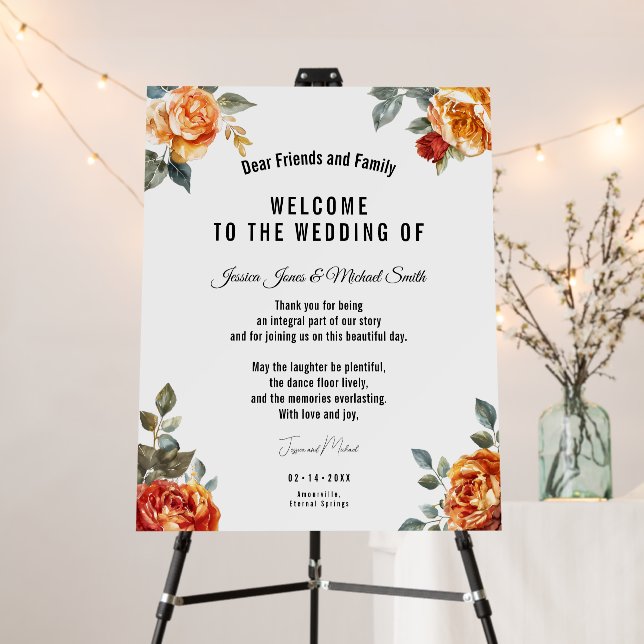 Wedding Welcome  Marble Dreams Foam Board (In Situ (Stand))