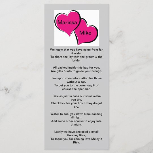 Wedding Welcome Note Card Zazzle Com