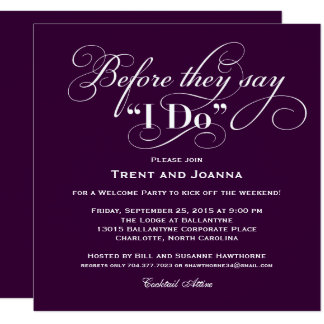 welcome party invitations