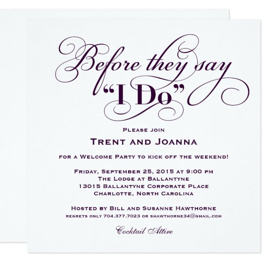 welcome party invitations