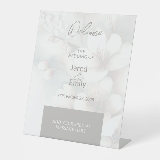 Wedding Welcome Pedestal Sign (Front)