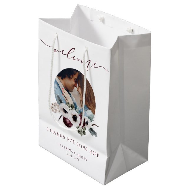 Wedding Welcome Photo Gift Bag (Front Angled)
