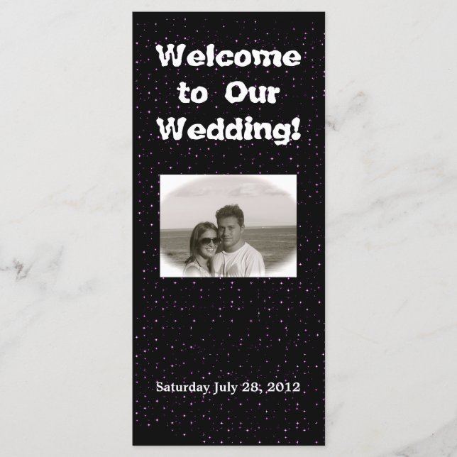 Wedding Welcome Poem Program (Front)