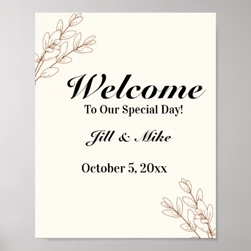 Wedding Welcome Poster