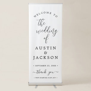  Wedding Welcome Retractable Banne Banner