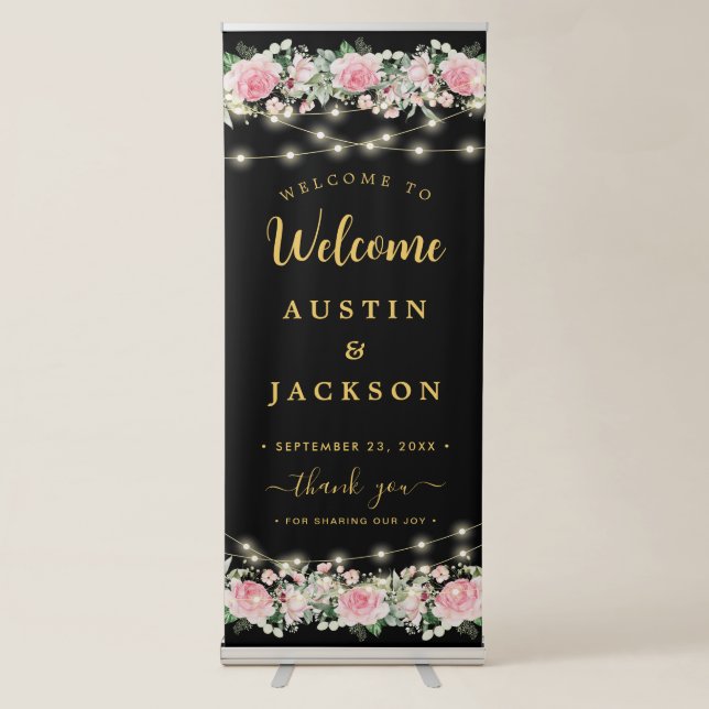  Wedding Welcome Retractable Banne Retractable Banner (Front)