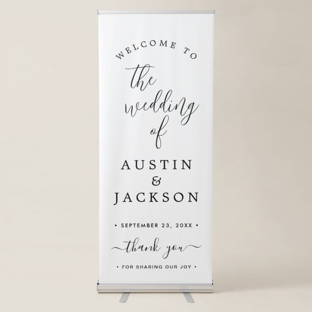  Wedding Welcome Retractable Banne Retractable Banner (Front)