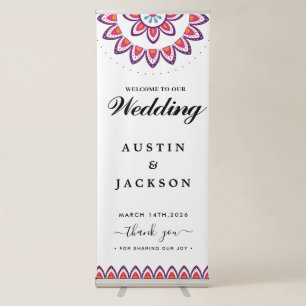 Wedding Welcome Retractable Banne Retractable Banner
