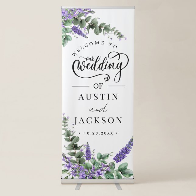  Wedding Welcome Retractable Banne Retractable Banner (Front)