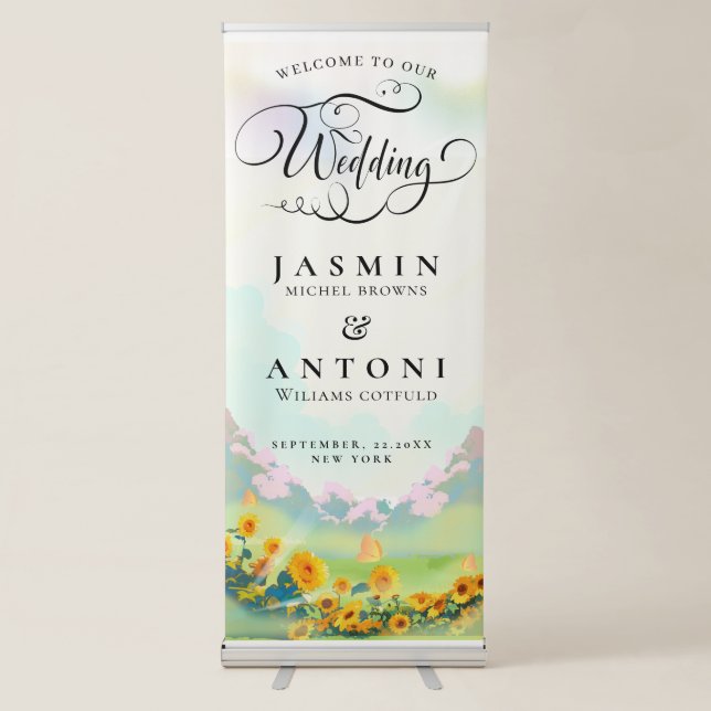 Wedding  Welcome  Retractable Banner (Front)