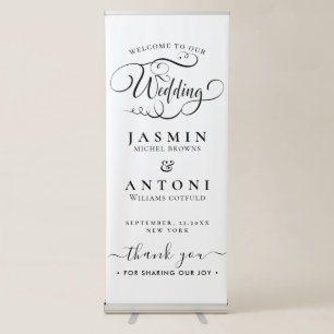 Wedding Welcome Retractable Banner