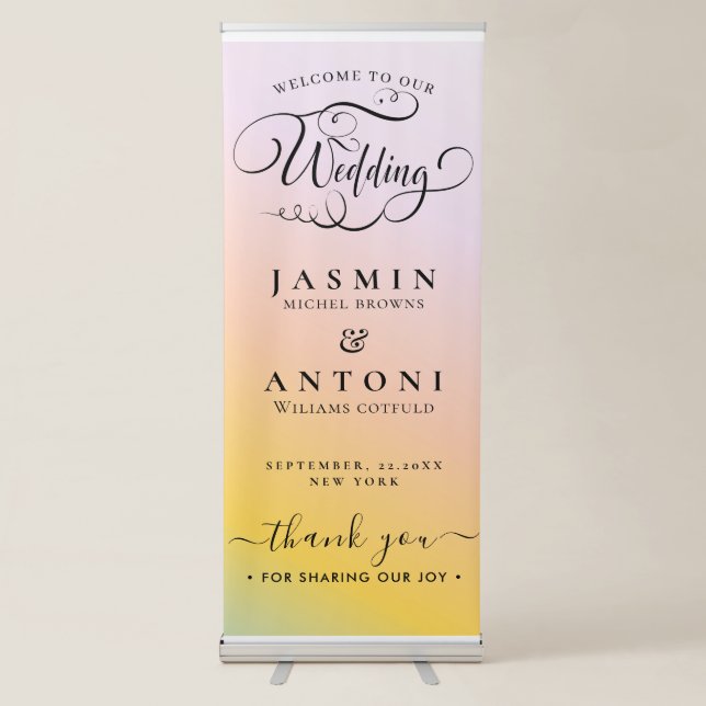 Wedding  Welcome  Retractable Banner (Front)