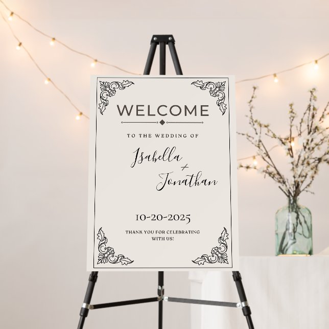 wedding welcome sign (In Situ (Stand))