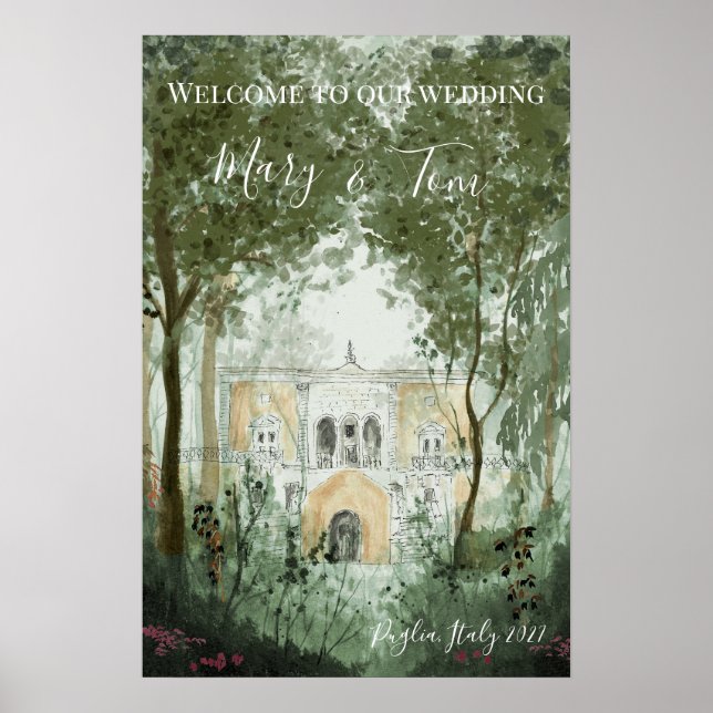 Wedding Welcome Sign Castle Dreams (Front)