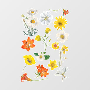 Wedding Welcome Sign Colorful Wildflower Wall Decal