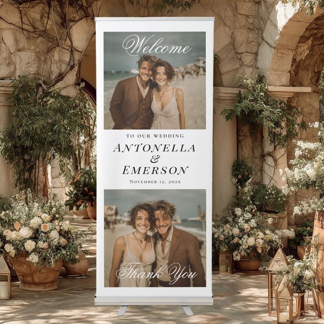 Wedding welcome sign elegant photo banner (Creator Uploaded)