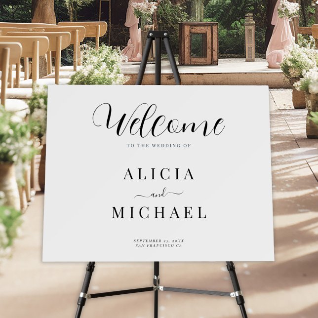 Wedding welcome sign elegant simple script (Creator Uploaded)
