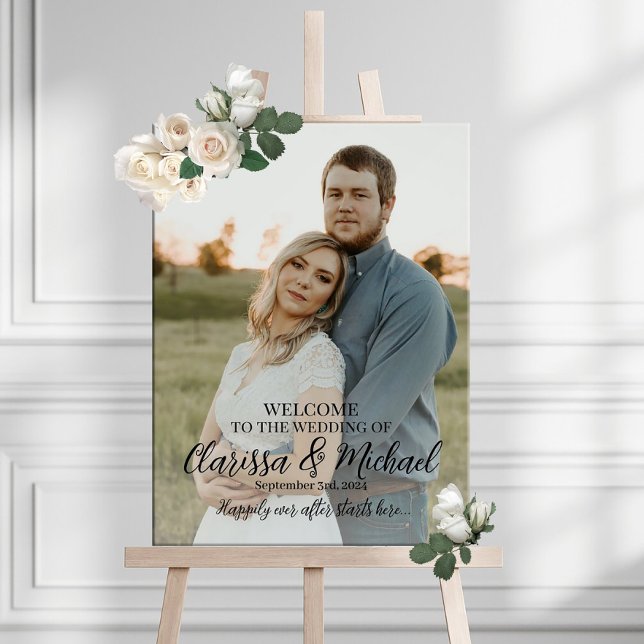 Wedding welcome sign foam board with photo (Creator Uploaded)