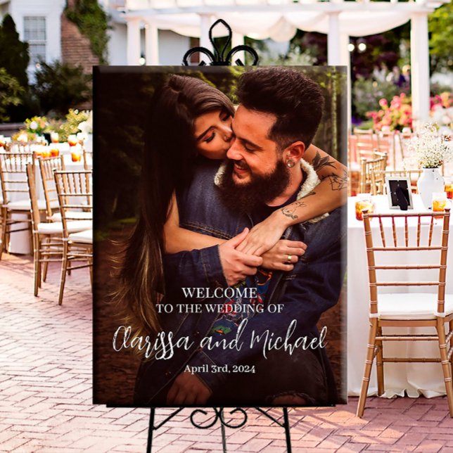 Wedding welcome sign foam board with photo (Creator Uploaded)