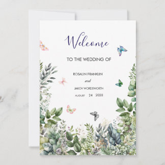  wedding Welcome Sign Holiday Card