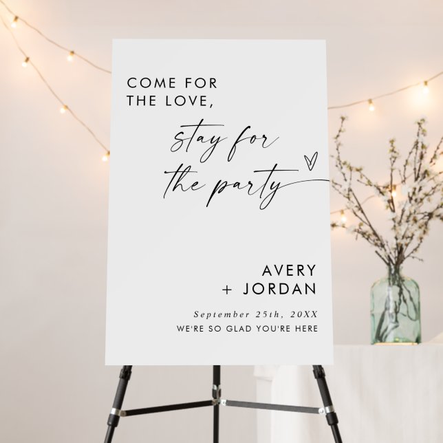 Wedding Welcome Sign | Minimalist Welcome Sign (In Situ (Stand))
