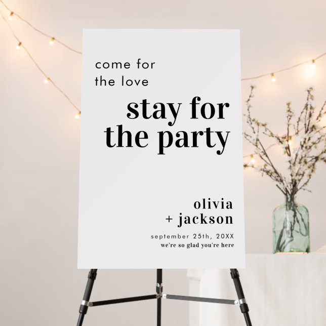 Wedding Welcome Sign | Minimalist Welcome Sign (In Situ (Stand))