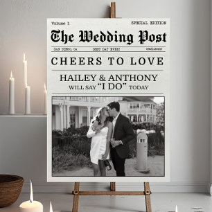 Wedding Welcome Sign Newspaper Photo Wedding Welco