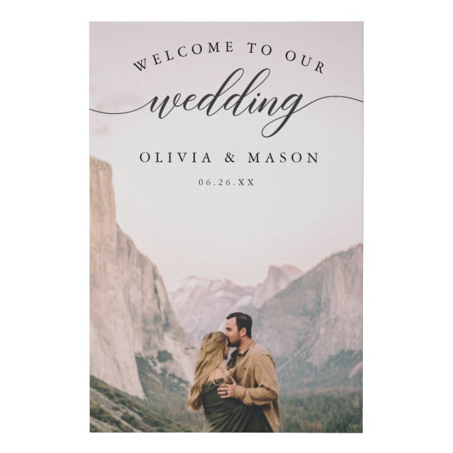 Wedding Welcome Sign on Canvas (Front)