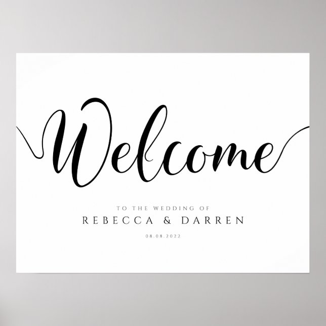 Wedding Welcome Sign Personalized (Front)