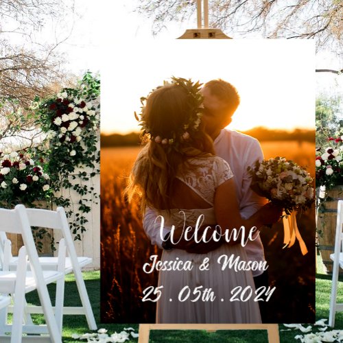 Wedding welcome sign photo poster