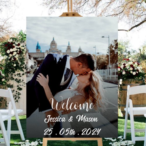 Wedding welcome sign photo poster
